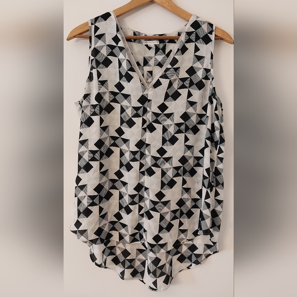Cato Geometric Blouse Size L